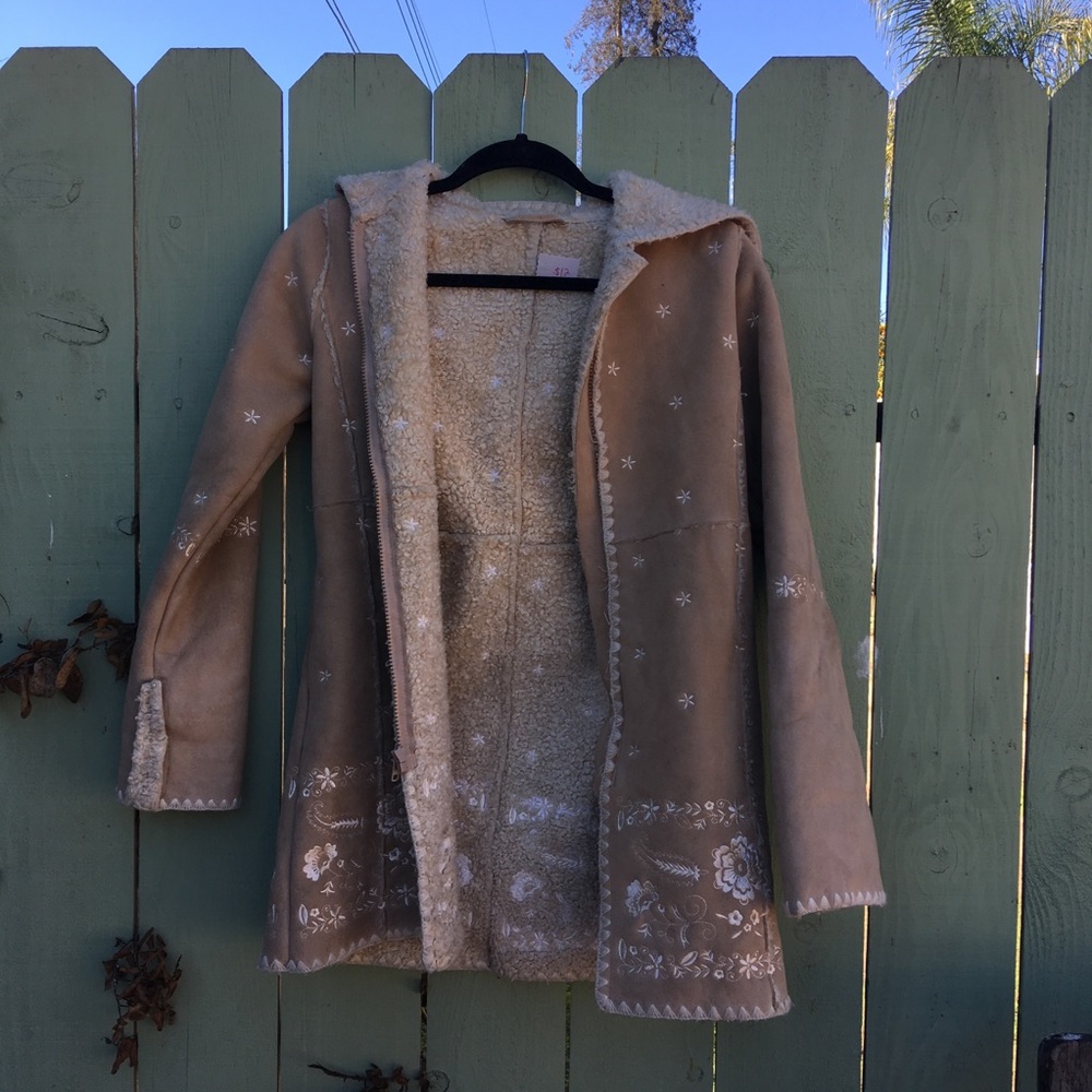 Vintage Embroidered Suede Jacket